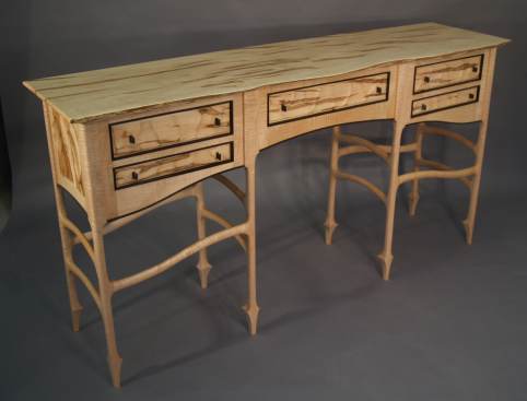 Carved Ambrosia Maple Sideboard