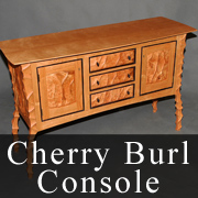 Cherry Burl Console