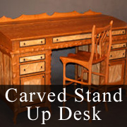Carved Stand Up Desk